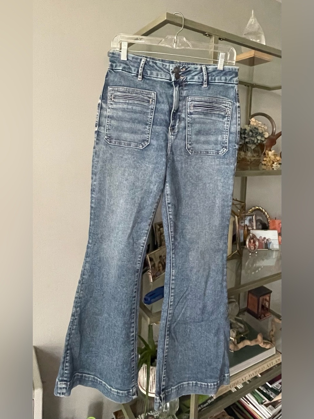 American Eagle Outfitters Light Blue Washed Flare Jeans